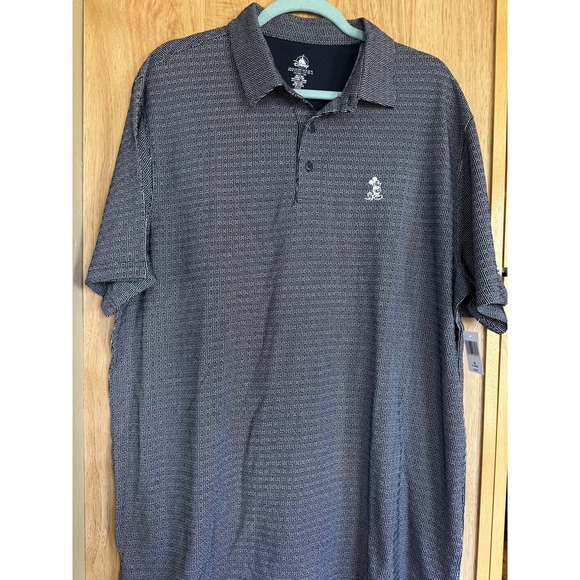 Disney Other - Disney Parks Men's Navy And White Short Sleeve Polo Shirt Sz XL Lightweight NWT